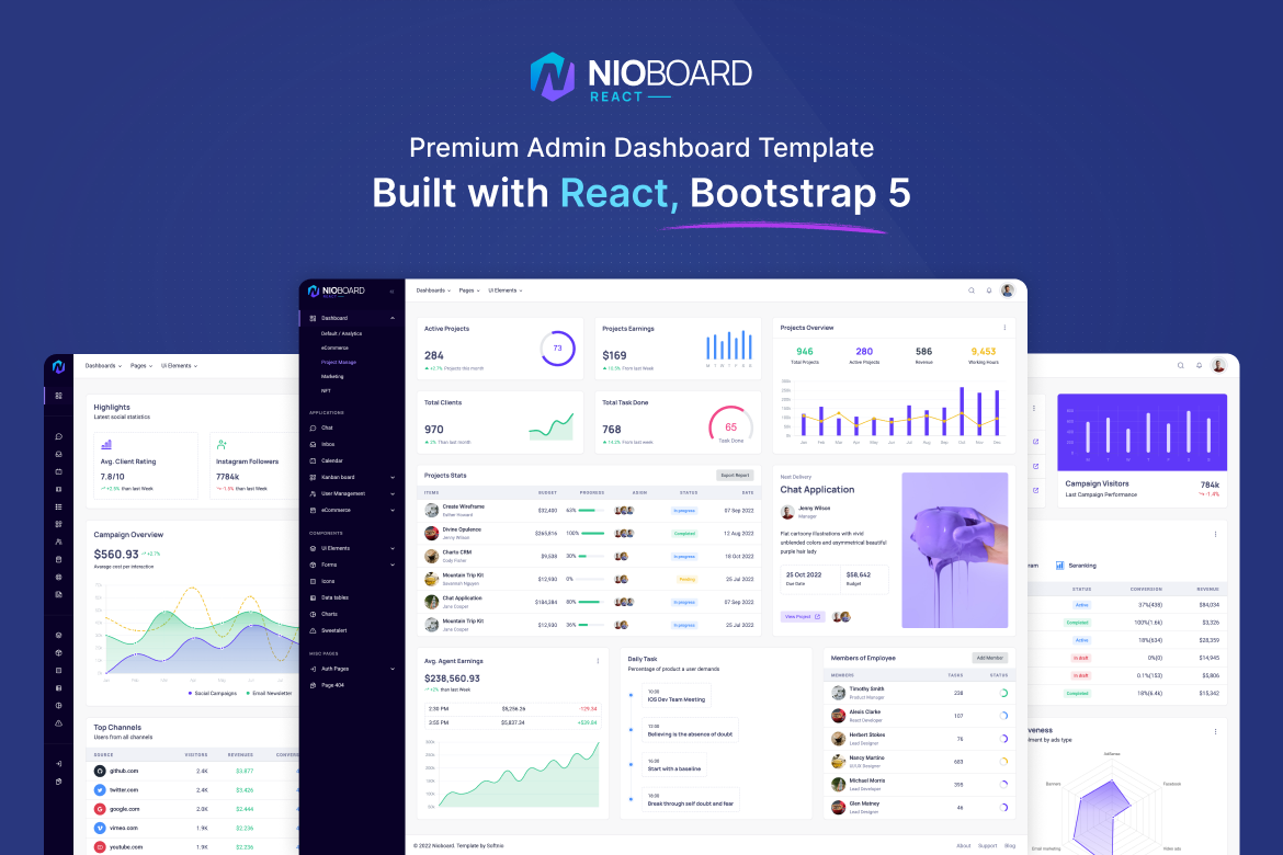 React Bootstrap Admin Dashboard Template